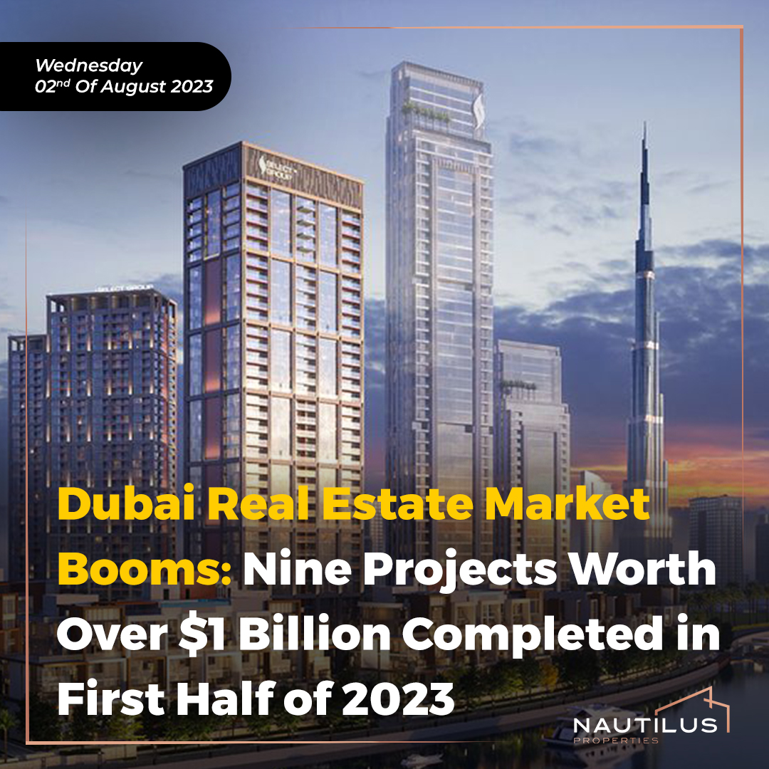 Dubai Real Estate Market Booms: Nine Projects Worth Over $1 Billion Completed in First Half of 2023