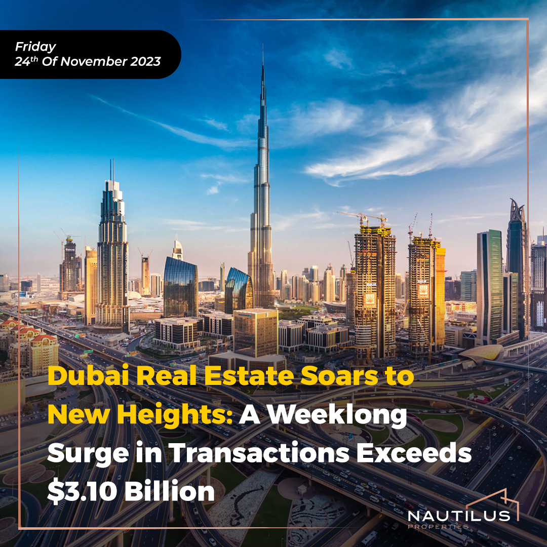 Dubai Real Estate Soars to New Heights: A Weeklong Surge in Transactions Exceeds $3.10 Billion