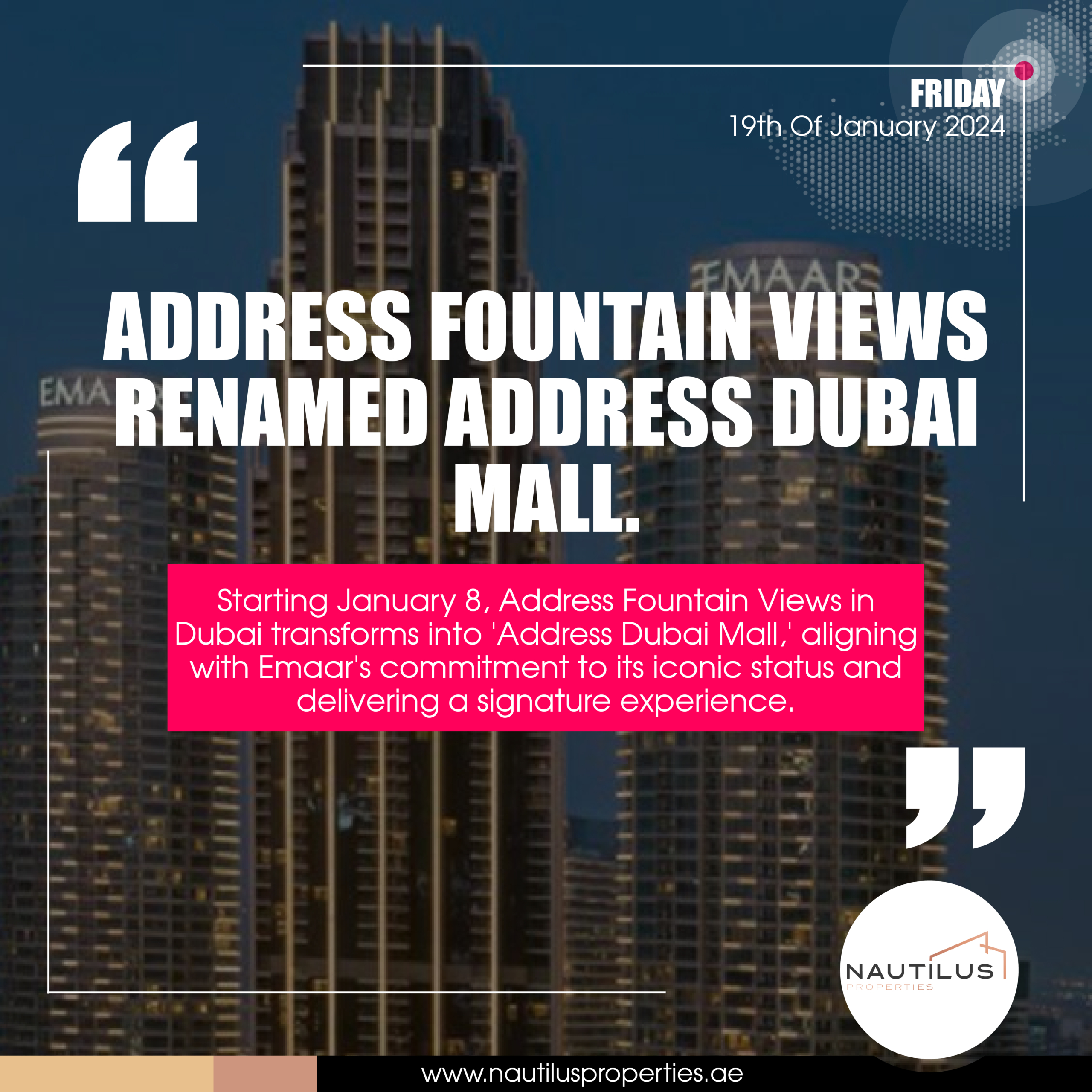Exploring the Essence of Luxury Living: Address Dubai Mall, Formerly Address Fountain Views