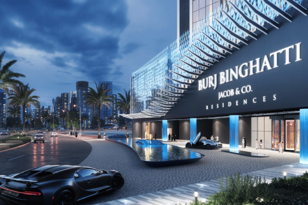 Business professionals planning a luxury Binghatti Holding real estate project
