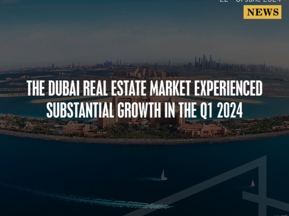 Dubai real estate market experienced substantial growth in Q1 2024.